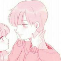 粉色萌系微信二次元卡通情侣头像下载