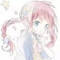 粉色萌系微信二次元卡通情侣头像下载