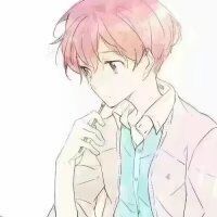 粉色萌系微信二次元卡通情侣头像下载