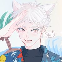 帅气萌萌哒的微信猫系卡通帅哥头像下载