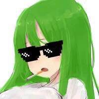 萌萌哒的微信绿发卡通软妹子头像合集下载