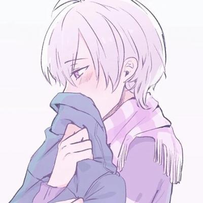 高冷二次元手绘男生头像