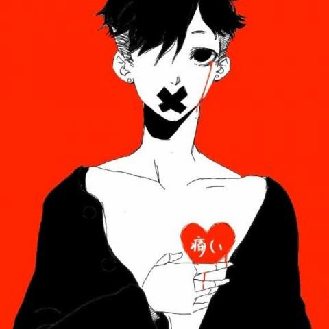 高冷二次元手绘男生头像