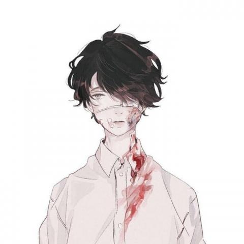 高冷二次元手绘男生头像