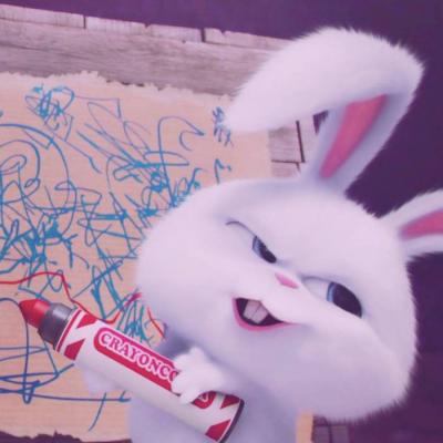 搞怪白兔微信头像