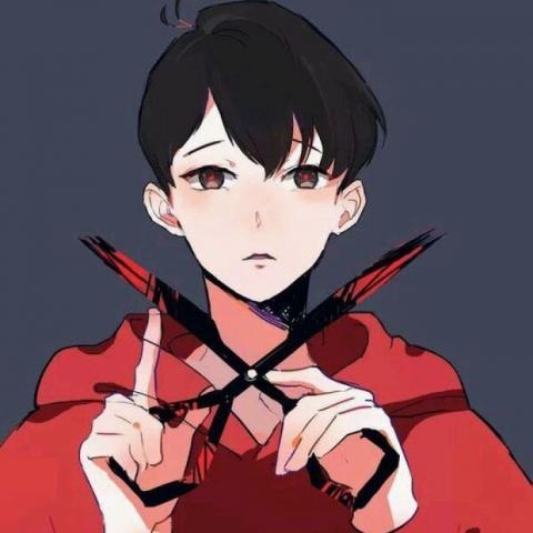 高冷二次元手绘男生头像