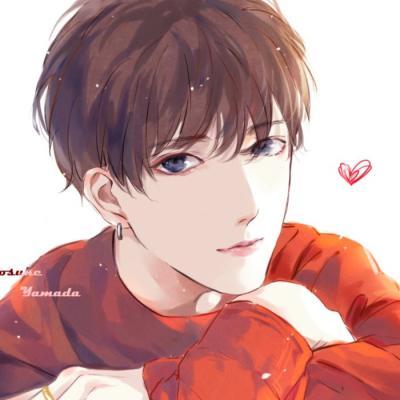 高冷二次元手绘男生头像