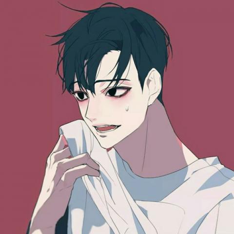 高冷二次元手绘男生头像