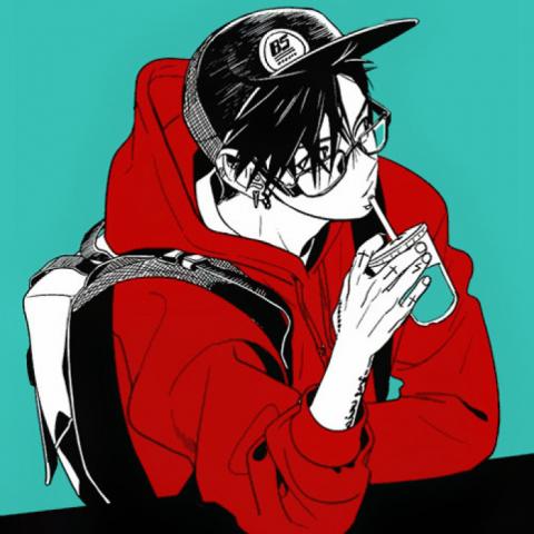 高冷二次元手绘男生头像