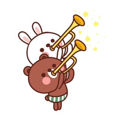 布朗熊和可妮兔卡通微信头像