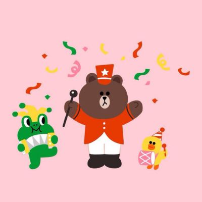 布朗熊和可妮兔卡通微信头像