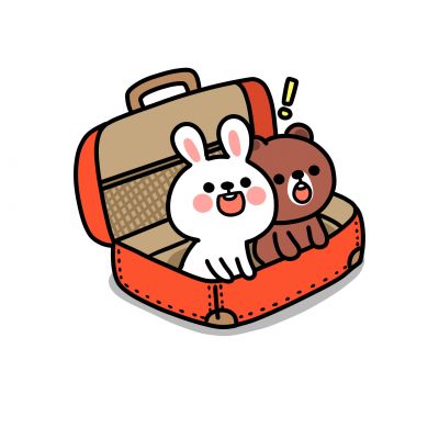 布朗熊和可妮兔卡通微信头像