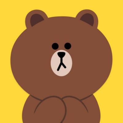 布朗熊和可妮兔卡通微信头像