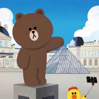 布朗熊和可妮兔卡通微信头像