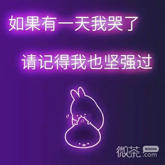 如果有一天我哭了，请记得我曾经坚强过微信文字头像