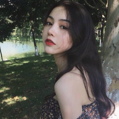 绿色系女生微信头像