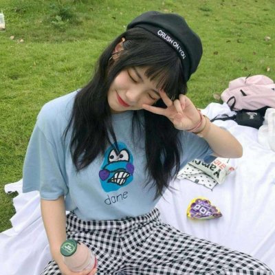绿色系女生微信头像