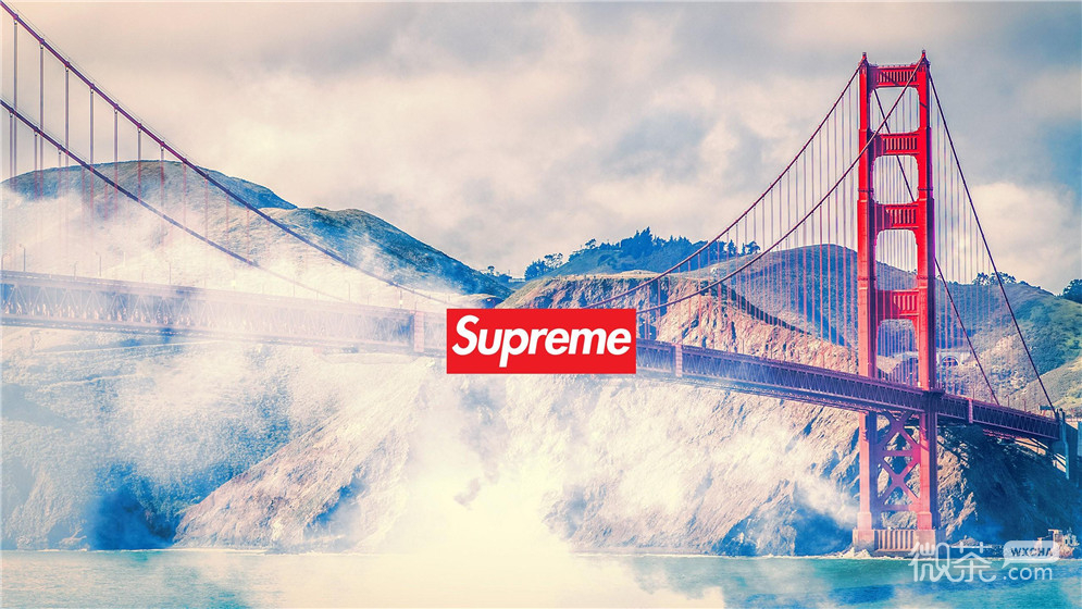 微信潮流supreme朋友圈背景图