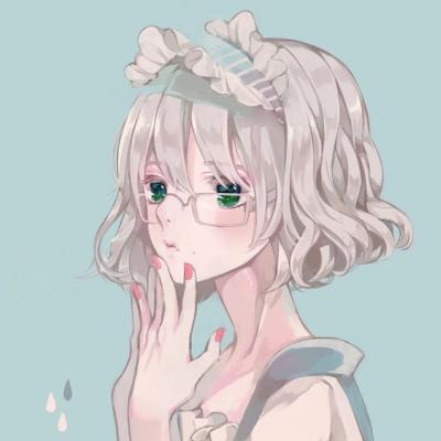 手绘高冷女生微信头像