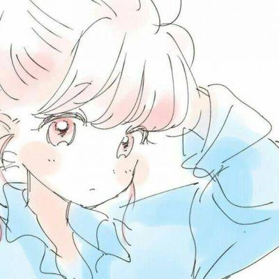 手绘高冷女生微信头像