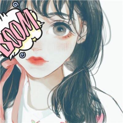 手绘高冷女生微信头像