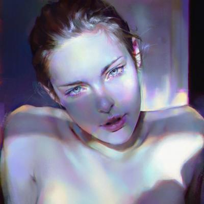 文艺彩绘女生微信头像