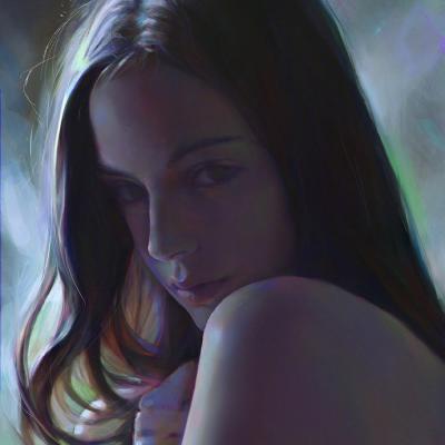 文艺彩绘女生微信头像