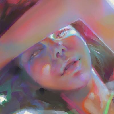 文艺彩绘女生微信头像