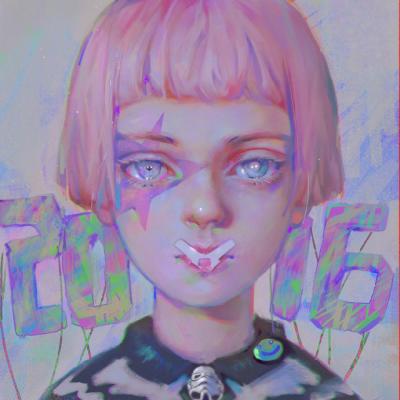 文艺彩绘女生微信头像