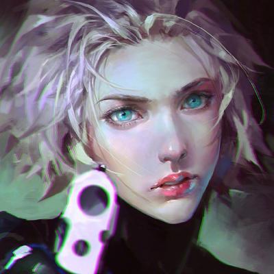 文艺彩绘女生微信头像