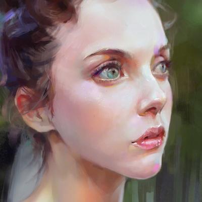 文艺彩绘女生微信头像