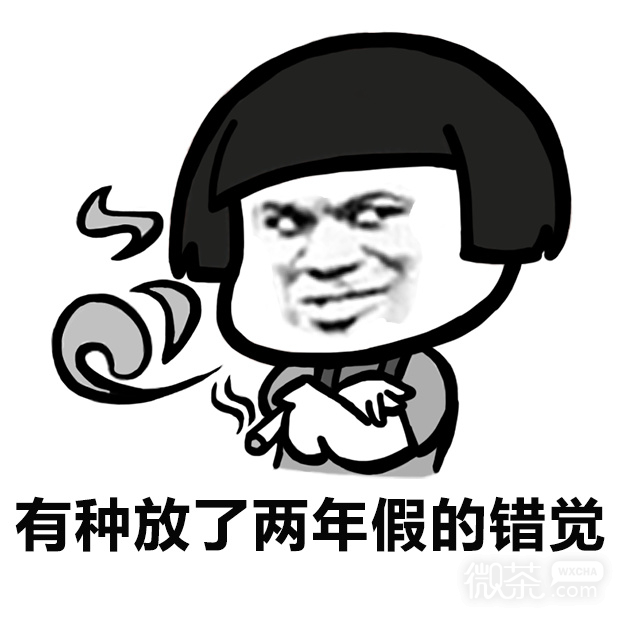 有种放了两年假的感觉微信恶搞表情包