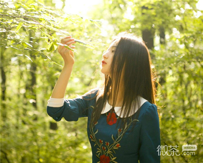 微信女生长发图片