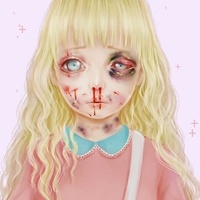 诡异重口味女孩微信头像（胆小勿入）