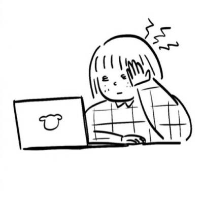 简约短发女孩微信头像