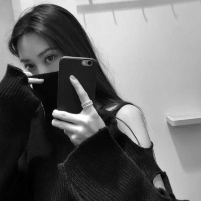 微信唯美黑白女生头像