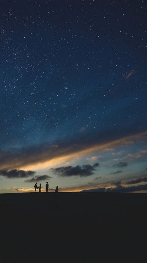 星空下的孤寂微信聊天背景图