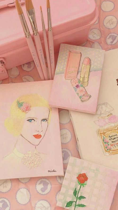 微信粉色女生聊天背景