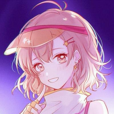 微信唯美紫色动漫女生头像