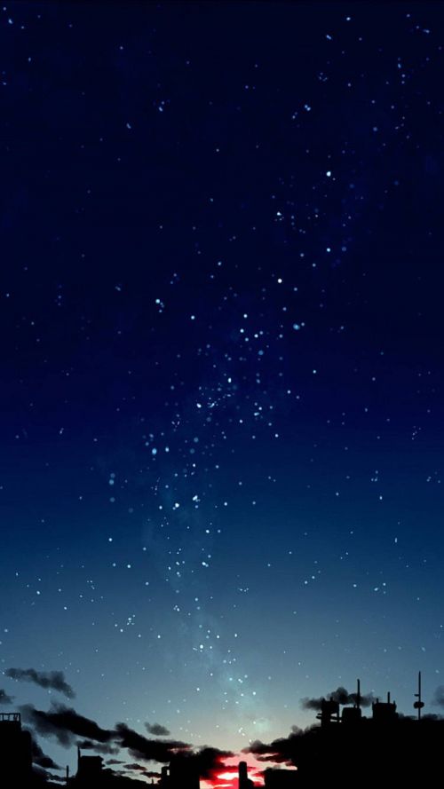 星空下的孤寂微信聊天背景图