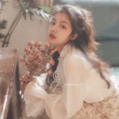 微信纯色系女生头像