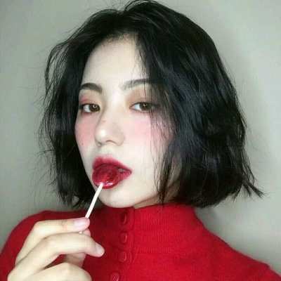 红色系微信女生头像