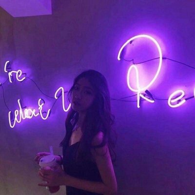 微信紫色系女生头像