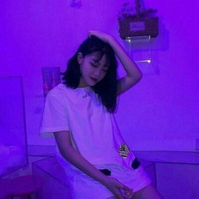微信紫色系女生头像