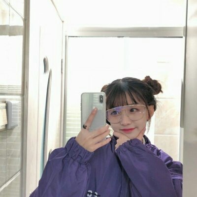 微信紫色系女生头像