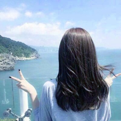 个性唯美风格微信女生背影头像下载