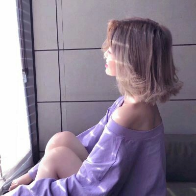 微信紫色系女生头像
