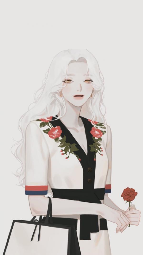 个性微信女生插画图片