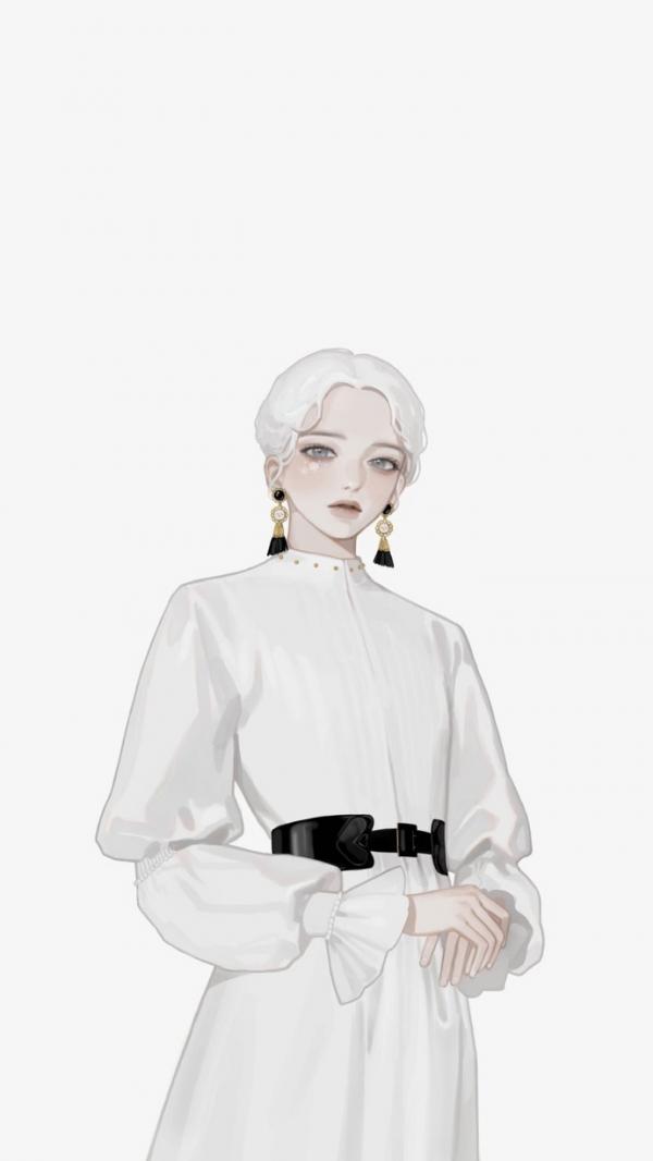 个性微信女生插画图片