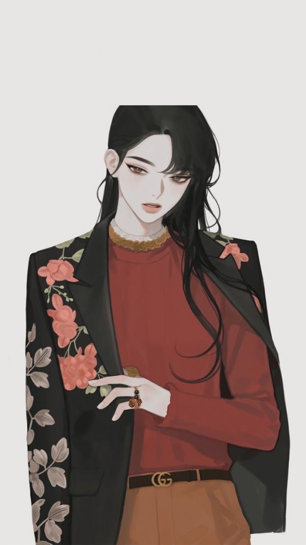 个性微信女生插画图片